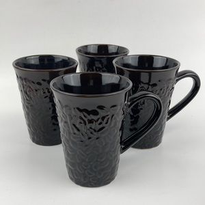 Pernod-Ricard USA Kailua Coffee Bean Coffee Mugs Set of 4 12oz.